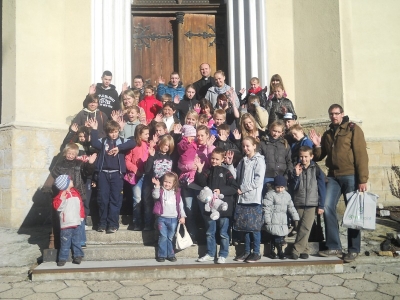 Goście ze Stowarzyszenia "Uśmiech"